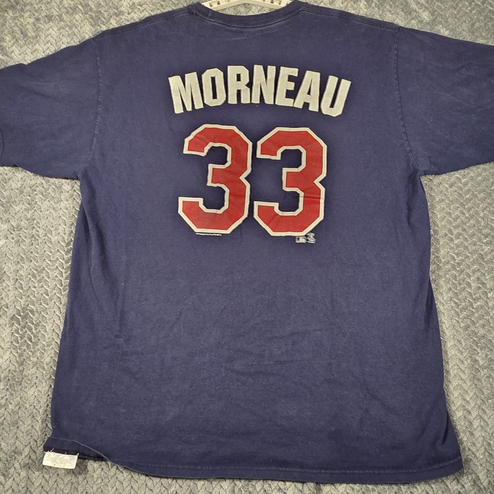 Minnesota Twins Justin Morneau #33 MLB T-Shirt Men's XL‎ Blue